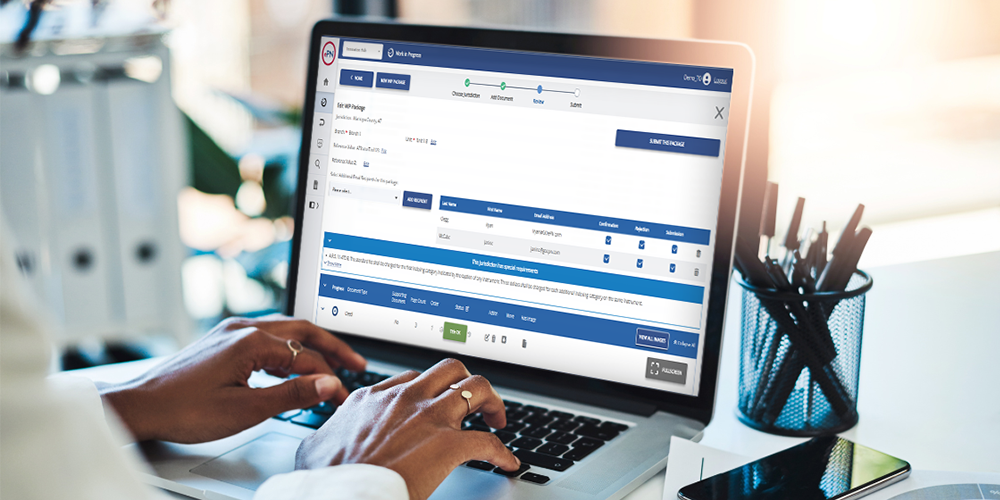 computer screen with web based platform 